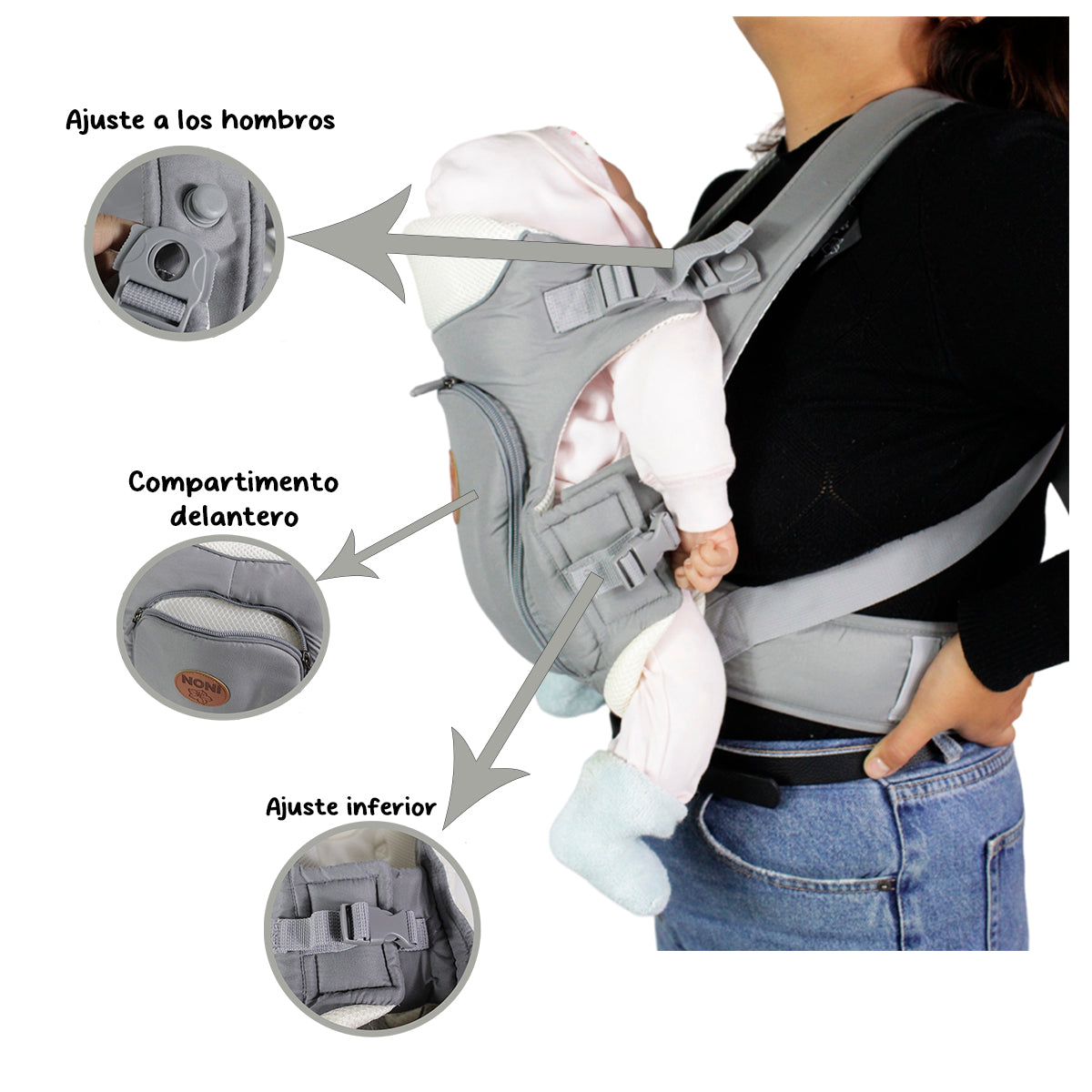 Cangurera de Bebe Ergonómica IS-400 B
