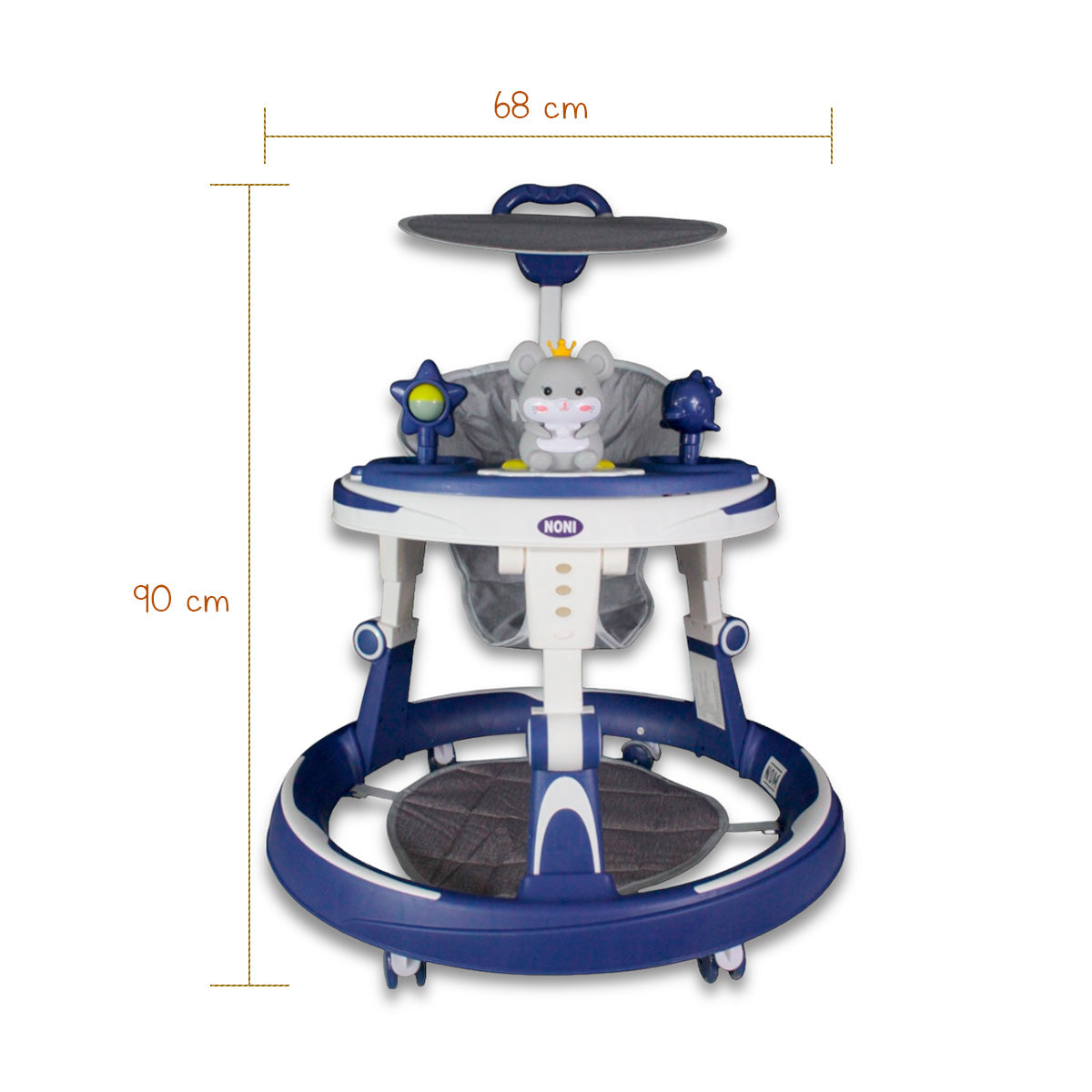 Andadera Con Luz, Sonido y Bastón De Empuje. IS-102 B
