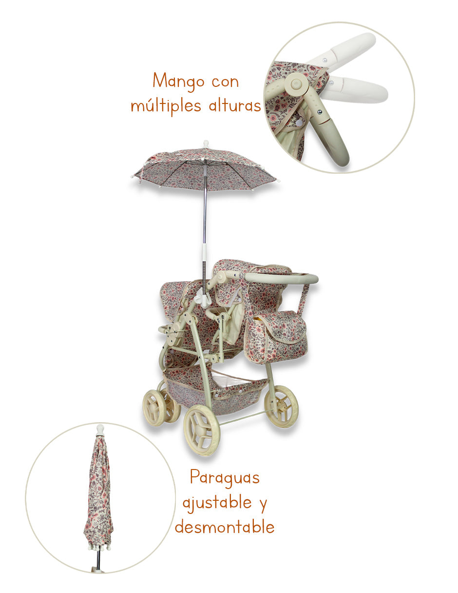 Carriolita De Muñeca Doble Asiento, IS-9662 D