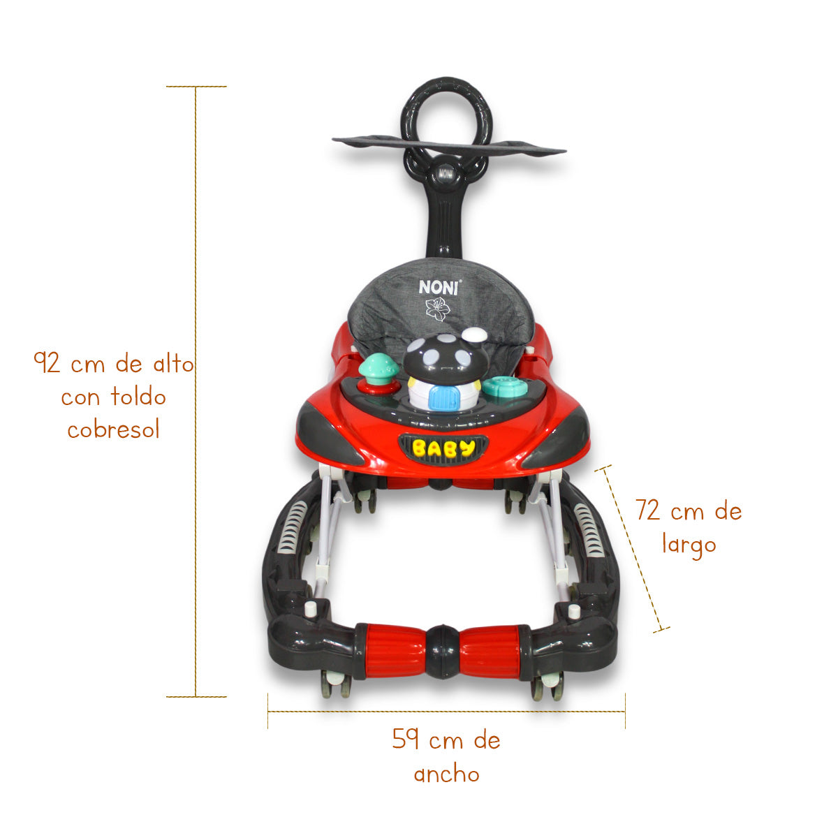 Andadera Musical Con bastón y Mecedora IS-121 J