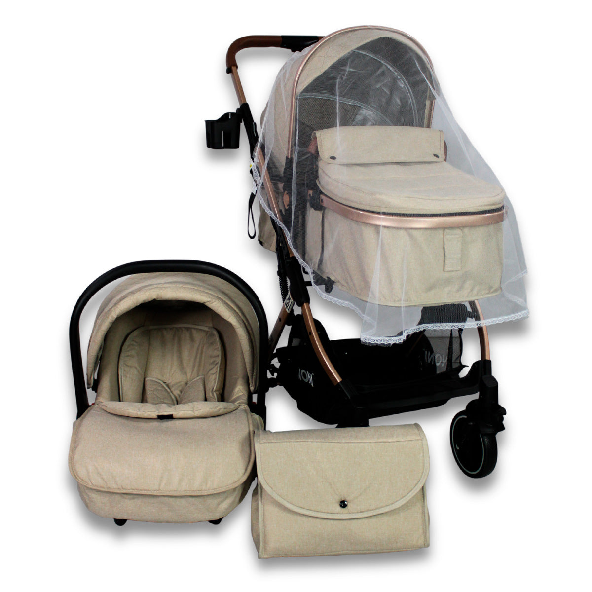 Carriola de paseo Travel System con pañalera IS-999 J