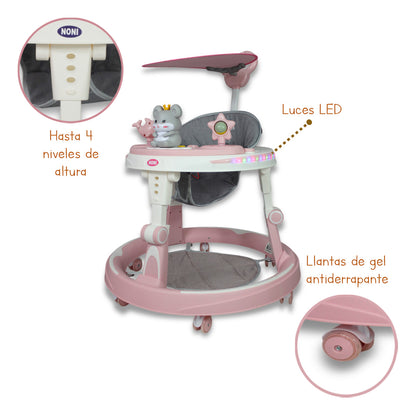 Andadera Con Luz, Sonido y Bastón De Empuje. IS-102 B