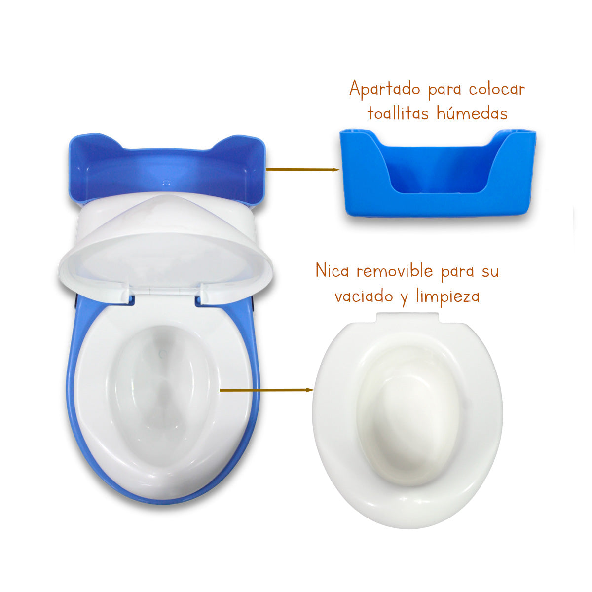Bañito Entrenador Con Sonido Y Luz Led Angelin Baby Is-01 F