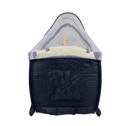 Cuna/Corral para bebe con cambiador, vibrador y mosquitero IS-888 E