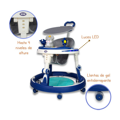 Andadera Con Luz, Sonido y Bastón De Empuje. IS-102 B