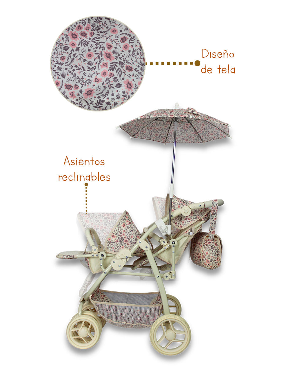Carriolita De Muñeca Doble Asiento, IS-9662 D