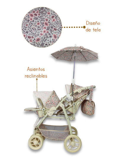 Carriolita De Muñeca Doble Asiento, IS-9662 D