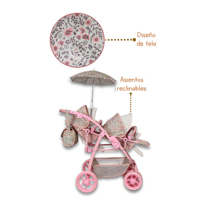 Carriolita De Muñeca Doble Asiento, IS-9662 D
