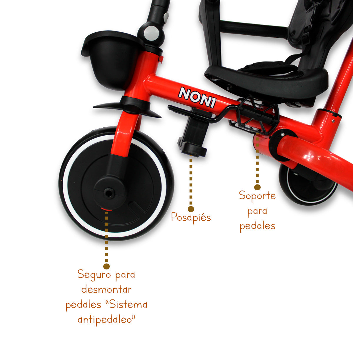 Triciclo - Carriola. Moderno De Aluminio 5 En 1. IS-3041 E