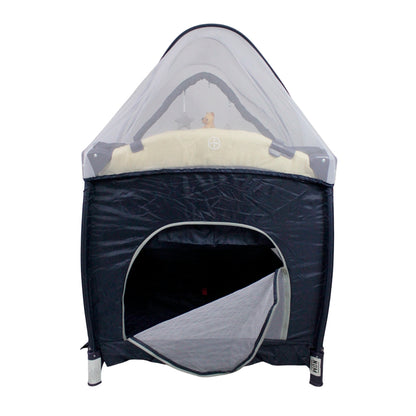 Cuna/Corral para bebe con cambiador, vibrador y mosquitero IS-888 E