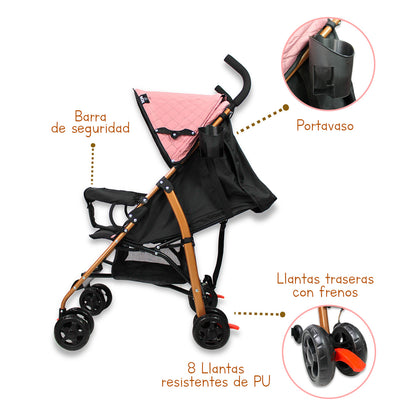 Carriola De Bastón Reforzada Toldo Capitonado IS-666 Q