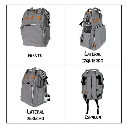 Pañalera Mochila Multifuncional Para Bebe Con Cambiador IS-401 A