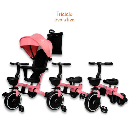 Triciclo - Carriola. Moderno De Aluminio 5 En 1. IS-3041 E