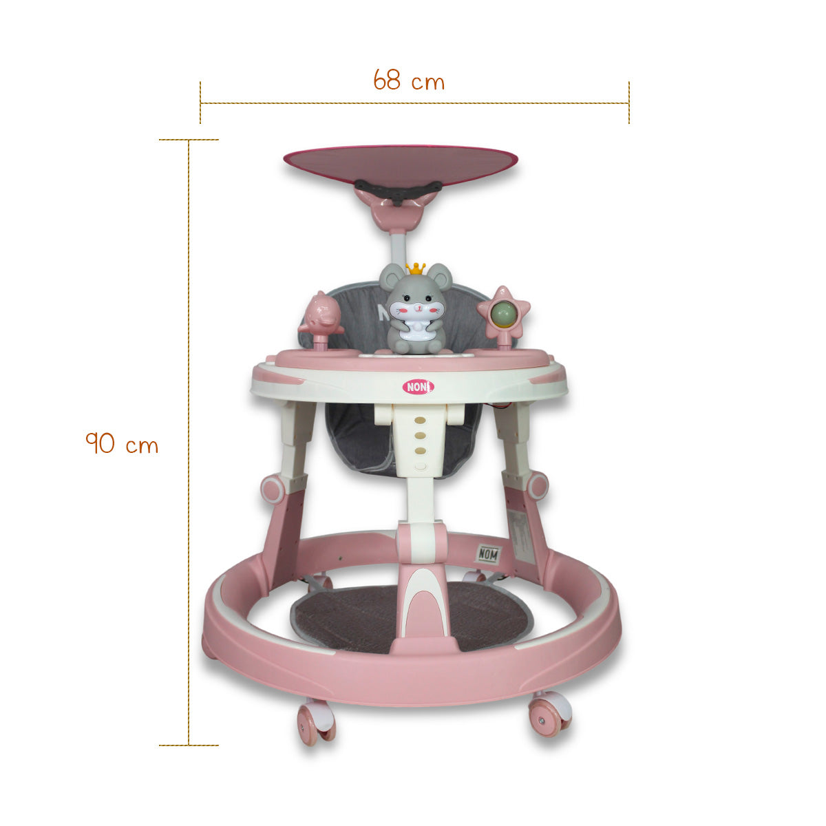 Andadera Con Luz, Sonido y Bastón De Empuje. IS-102 B