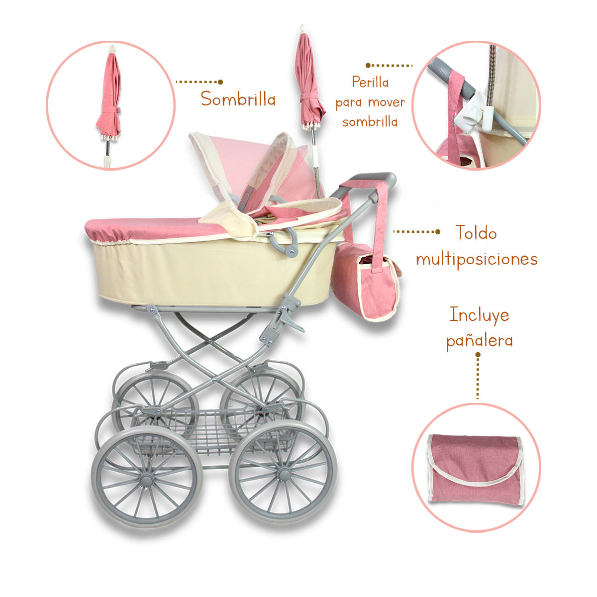 Carriola Para Muñecas Estilo 50's IS-9673