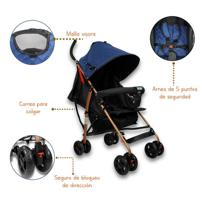 Carriola De Bastón Reforzada Toldo Capitonado IS-666 Q