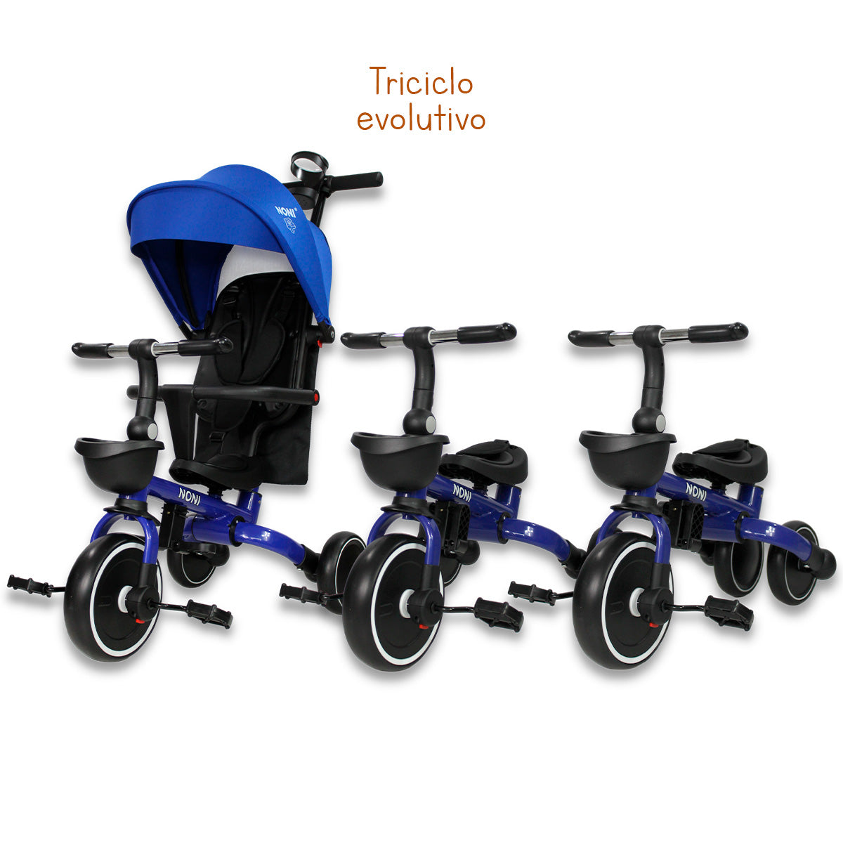 Triciclo - Carriola. Moderno De Aluminio 5 En 1. IS-3041 E