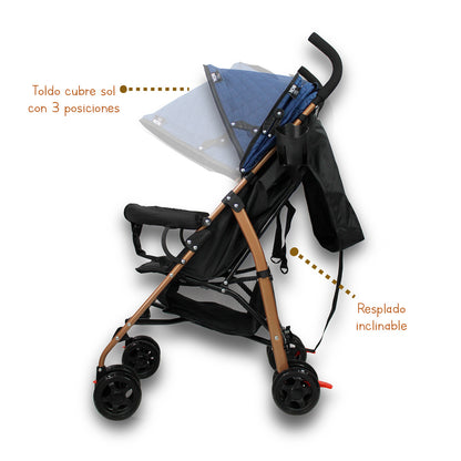 Carriola De Bastón Reforzada Toldo Capitonado IS-666 Q