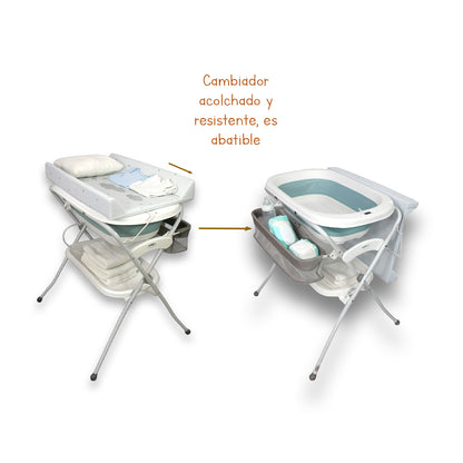 Tina De Baño Moderna Plegable con Cambiador IS 02 L
