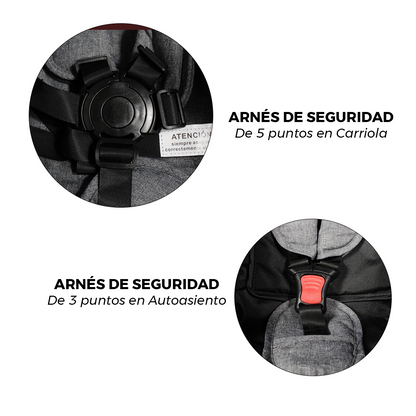 Carriola de paseo Travel System con pañalera IS-999 L