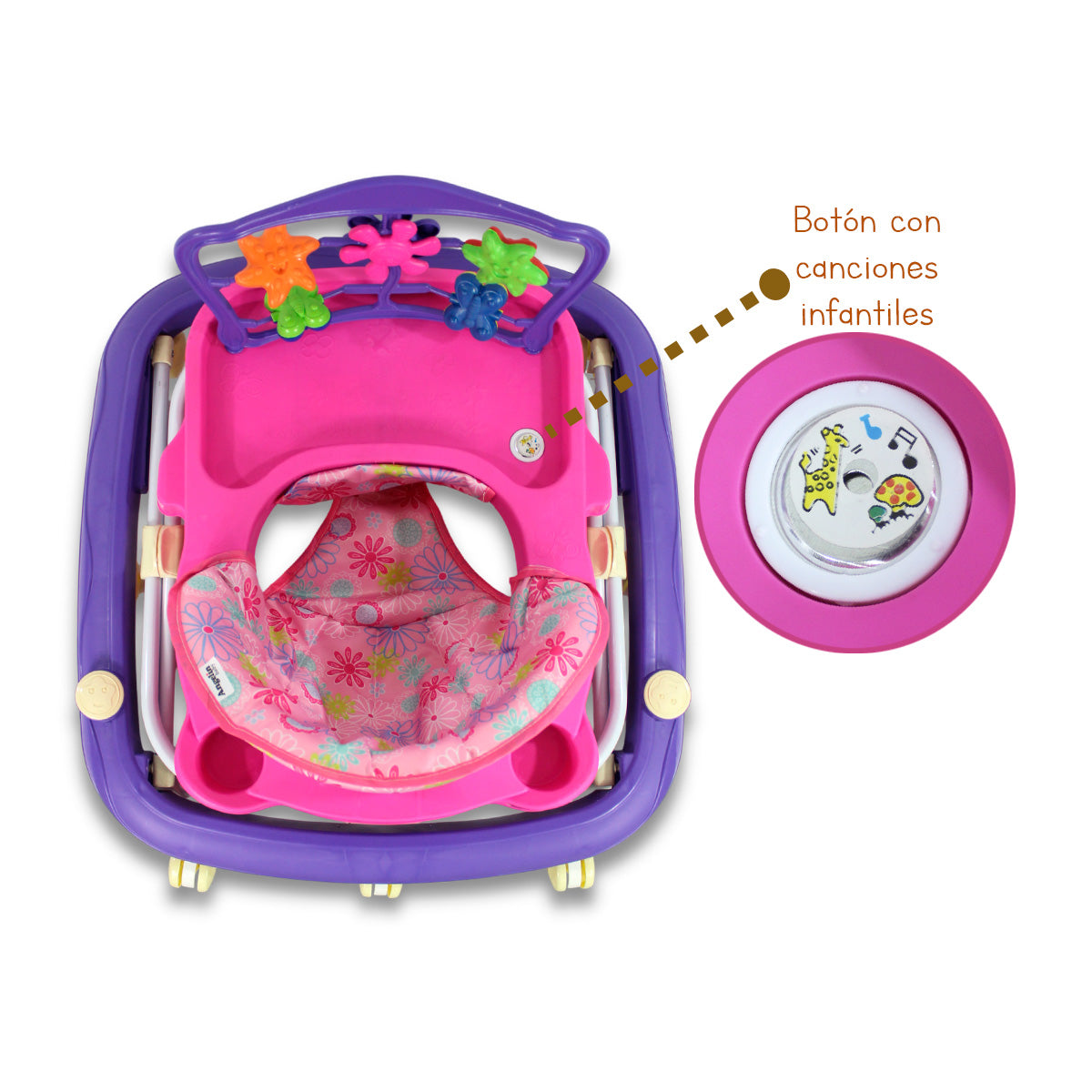 Andadera Para Bebe Económica Musical, Angelin Baby IS-101 A