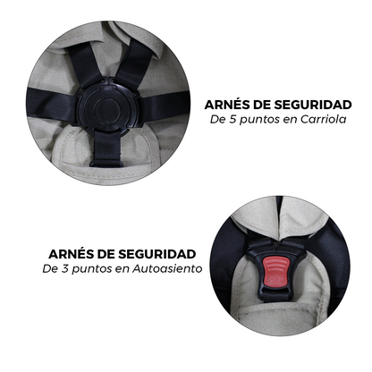 Carriola de paseo Travel System con pañalera IS-999 L