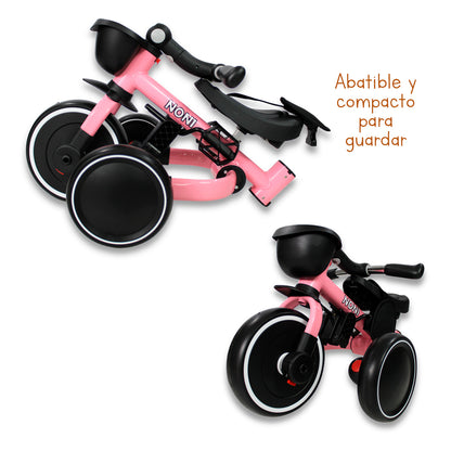 Triciclo - Carriola. Moderno De Aluminio 5 En 1. IS-3041 E