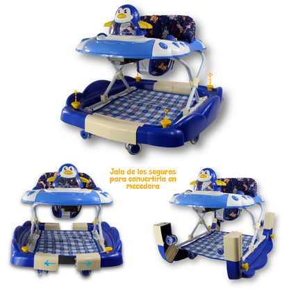 ANDADERA MECEDORA 2 en 1 CON TABLERO MUSICA 3 POSICIONES IS 121-S